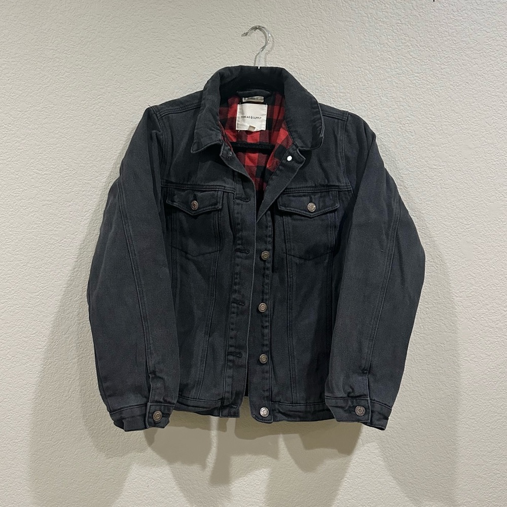 Thread & Supply black denim jacket - women’s M